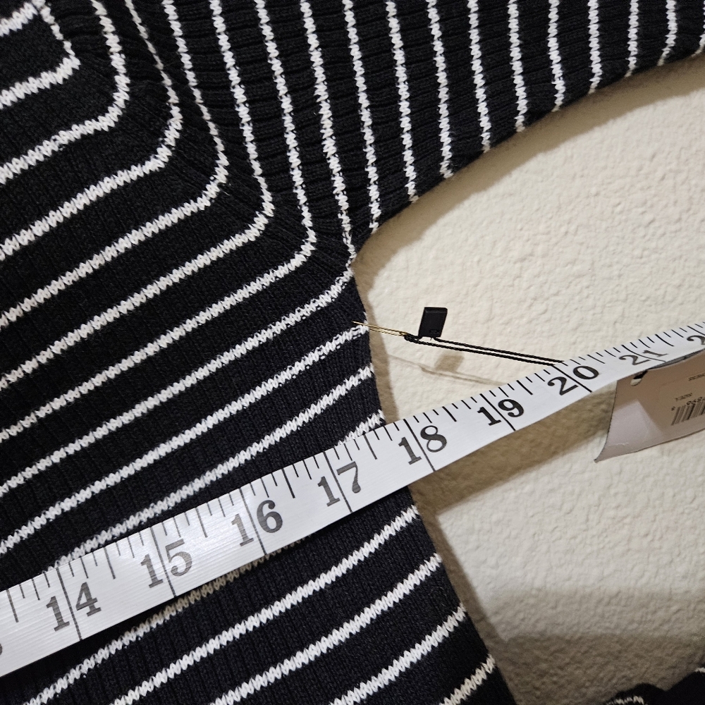 Area Stars Striped Black and White Sweater Dress - Picture 8 of 9
